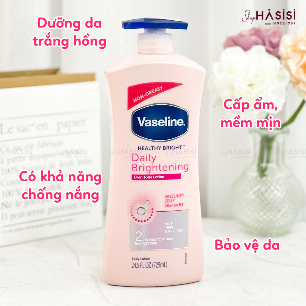 SỮA DƯỠNG THỂ VASELINE - Healthy Bright Daily Brightening Body Lotion 725ml