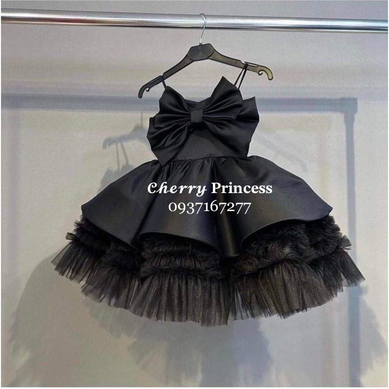 𝘽𝙇𝘼𝘾𝙆 𝐃𝐑𝐄𝐒𝐒-👗Đầm công chúa Váy công chúa bé gái thiết kế cao cấp sang chảnh 1-10 tuổi