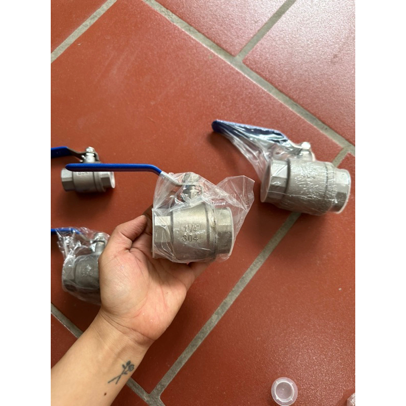 Van bi tay gạt inox 21,27,34,42,48 - van khoá inox