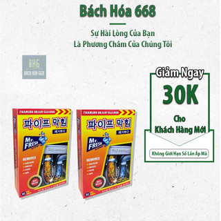 Hộp 2 gói bột thông tắc cống, ống thoát nước cực mạnh Mr Fresh Hàn Quốc 100g/gói