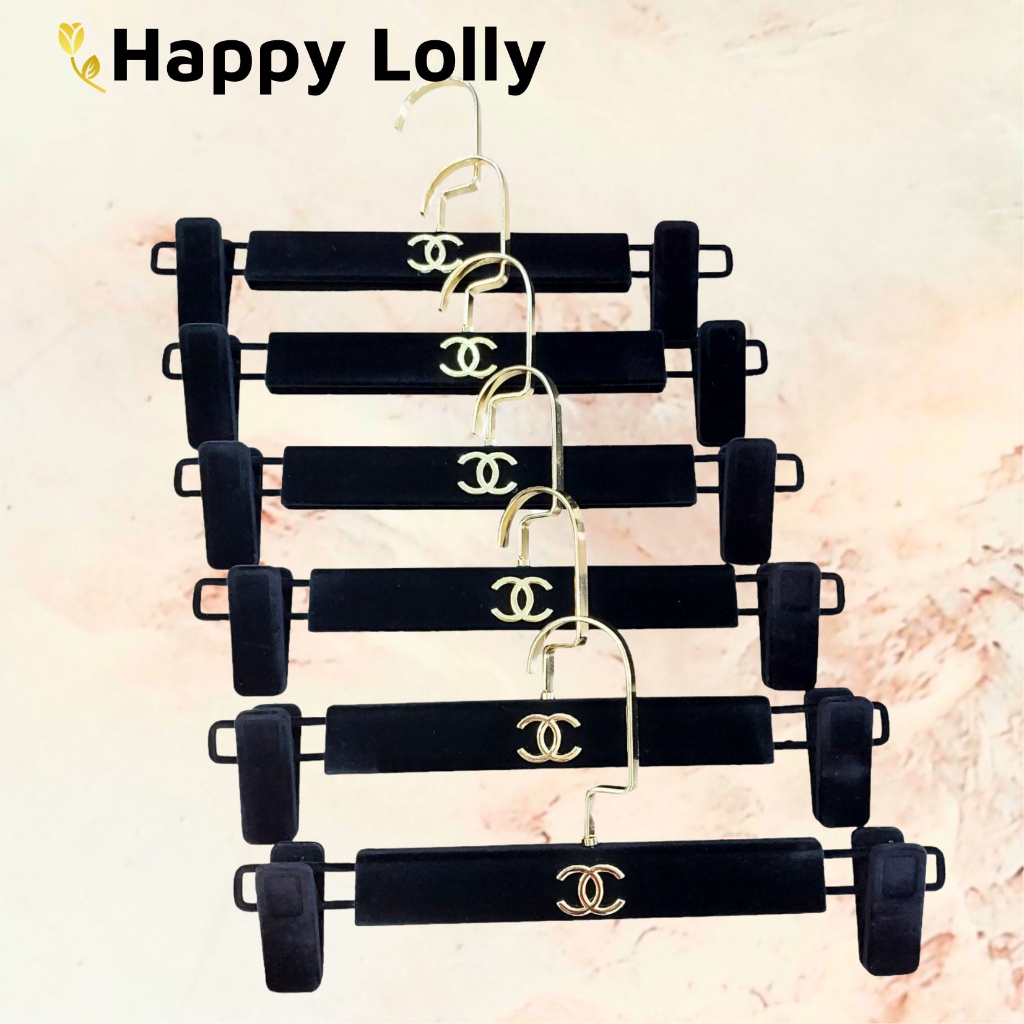 Móc kẹp quần áo Chaneo ép Nhung, Cài Áo Hoa Trà