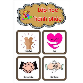 Lớp học hạnh phúc - Đề can mầm non - Trang trí mầm non