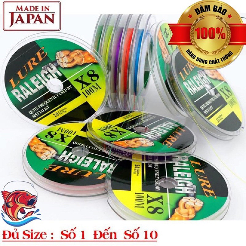Dù X8 lure 7mau PE X8 Dây dù siêu bền