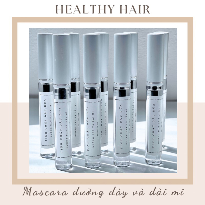 Dưỡng mi dầu dừa Healthy Hair 100% nguyên chất, giúp dưỡng mi dày và dài hơn 10ml