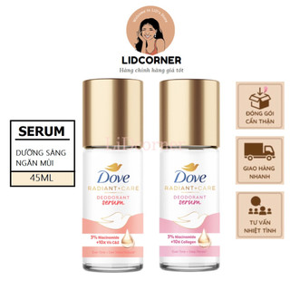 Lăn khử mùi tinh chất serum Dove cao cấp với 3% Niacinamide dưỡng da sáng mịn đều màu 45ml