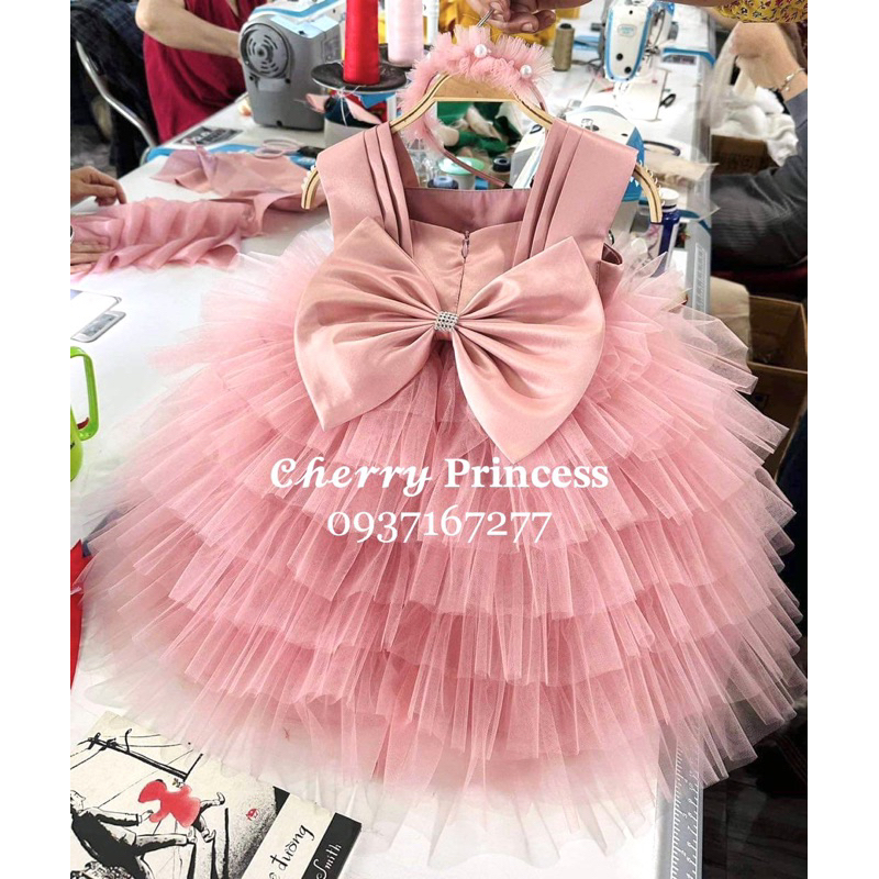 𝑳𝑨𝑫𝒀 𝑫𝑹𝑬𝑺𝑺 -👗Đầm Váy công chúa bé gái thiết kế cao cấp 7 tầng sang chảnh 1-10