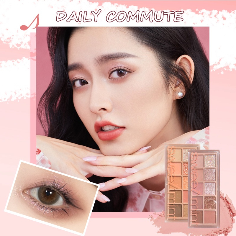 Bảng phấn mắt Sweet Mint ngọt ngào 10 màu tông nhũ và lì