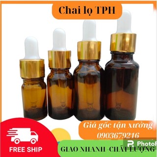Chai chiết serum thủy tinh nâu 5ml -50ml cao cấp