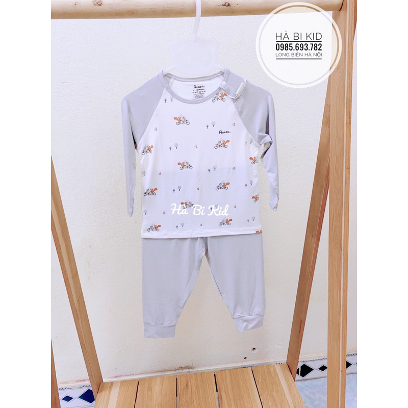 Bộ quần áo dài tay chất liệu sợi tre AVALER cho bé trai bé gái nhiều màu HB0023