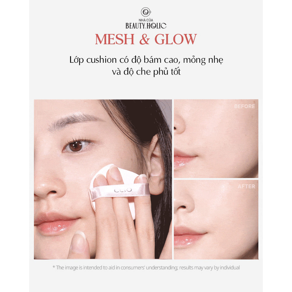 Cushion dưỡng ẩm căng bóng CLIO KILL COVER MESH GLOW CUSHION