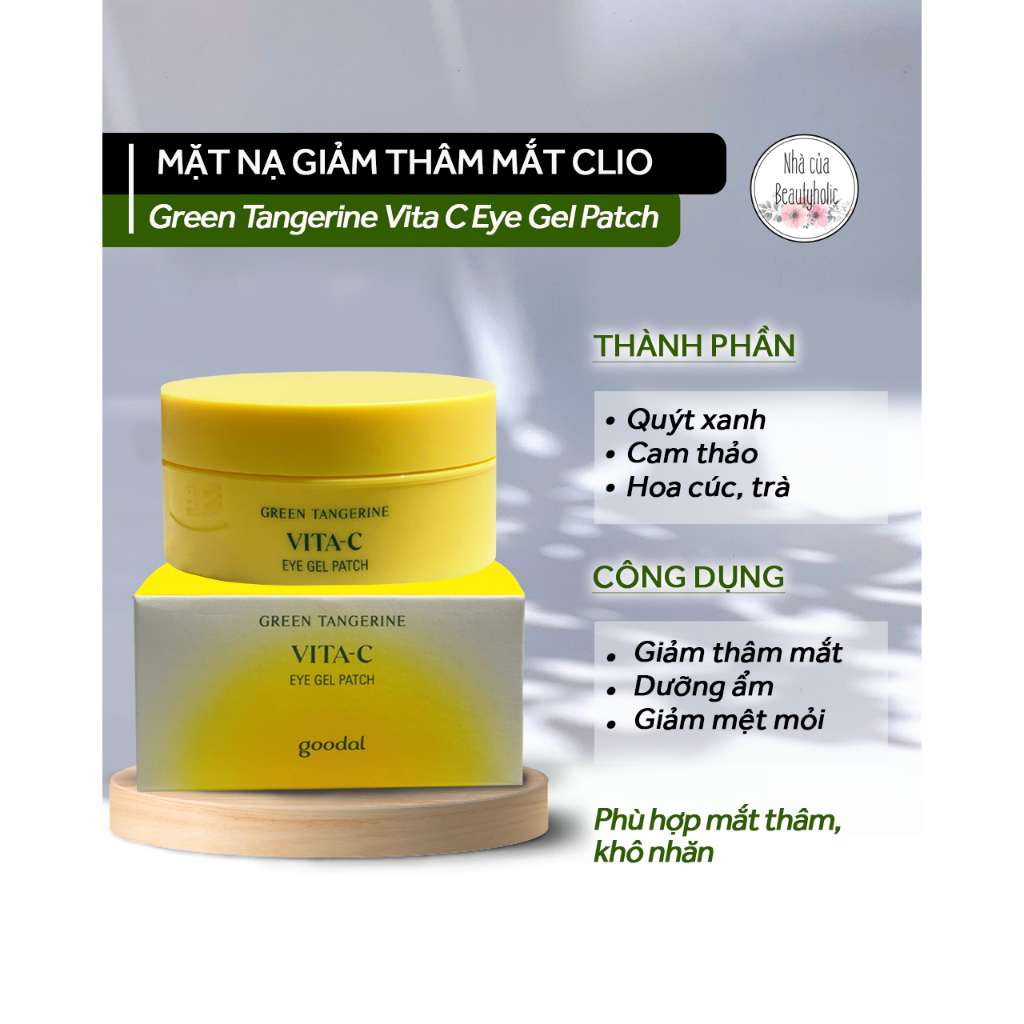 Mặt mạ mắt giảm thâm GOODAL Green Tangerine Vita C Eye Gel Patch