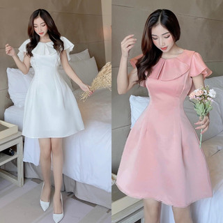 Đầm dự tiệc tay bèo 2 màu siêu dễ thương