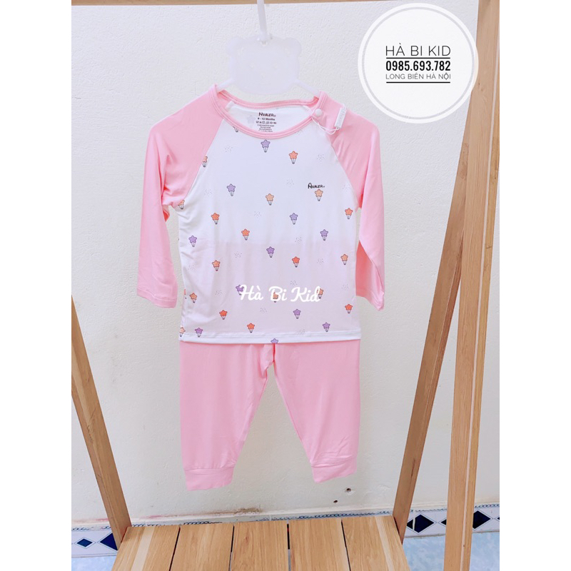 Bộ quần áo dài tay chất liệu sợi tre AVALER cho bé trai bé gái nhiều màu HB0023