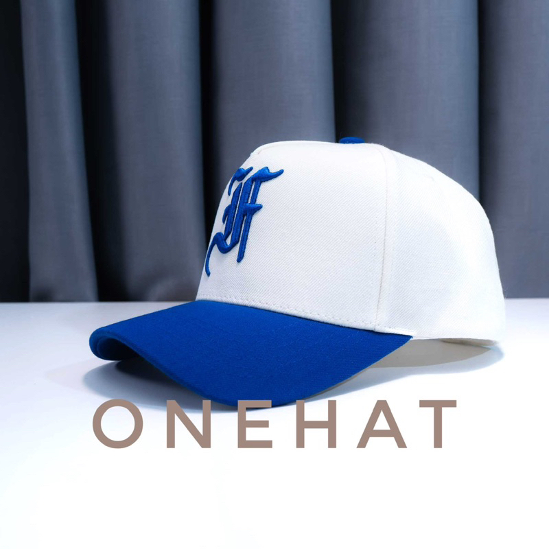 Nón Lưỡi Trai Fom Vuông Trucker logo chữ F thêu nổi 3D vải trắng kem chất lượng cao Brand One Hat