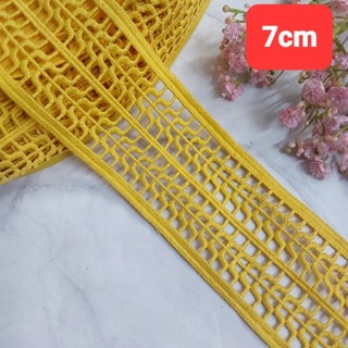 Ren chỉ cotton trang trí ,có 6 màu, size 7cm ( 3  mét)