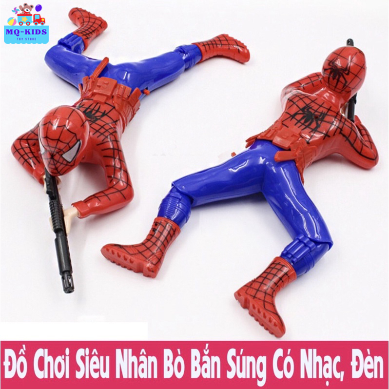 Người Nhện bò bắn súng có nhạc và đèn sáng