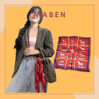 Khăn turban lụa mini size 53x53cm dễ thương - Maben