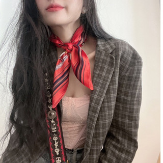 Khăn turban lụa mini size 53x53cm dễ thương - Maben