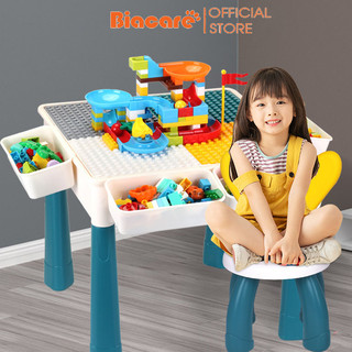 Bàn lắp ráp mô hình cầu trượt thả bóng, đồ chơi trí tuệ cho bé