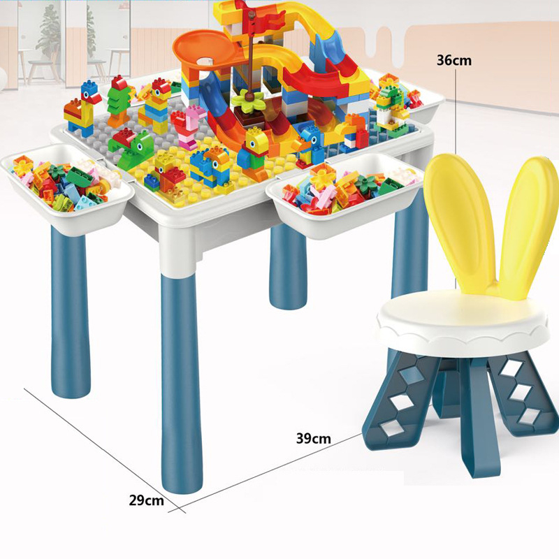 Bàn lego cho bé, lego city cầu trượt thả bóng công cụ giải trí suy nghĩ cho bé