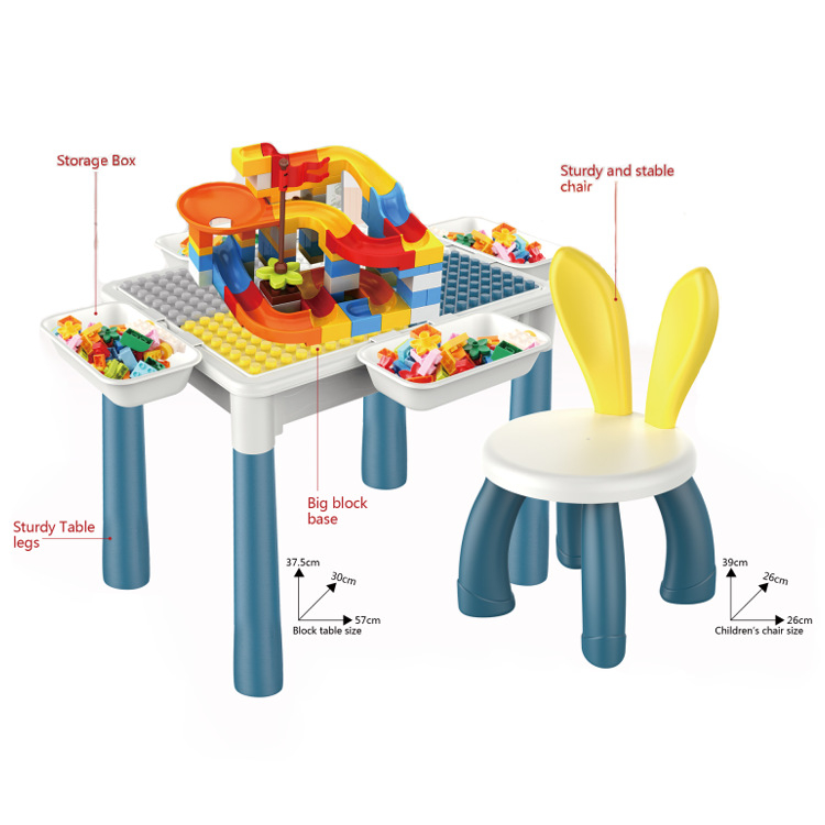 Bàn lego cho bé, lego city cầu trượt thả bóng công cụ giải trí suy nghĩ cho bé