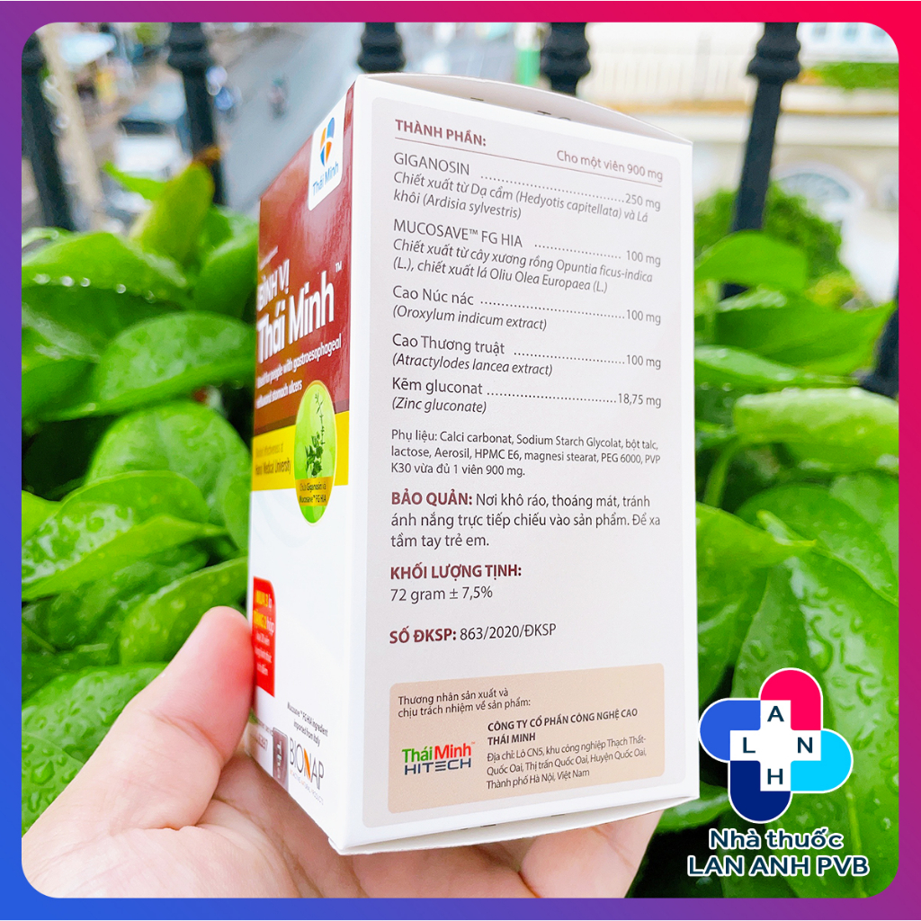 BÌNH VỊ THÁI MINH - Hỗ trợ ngăn trào ngược, lành vết loét dạ dày.