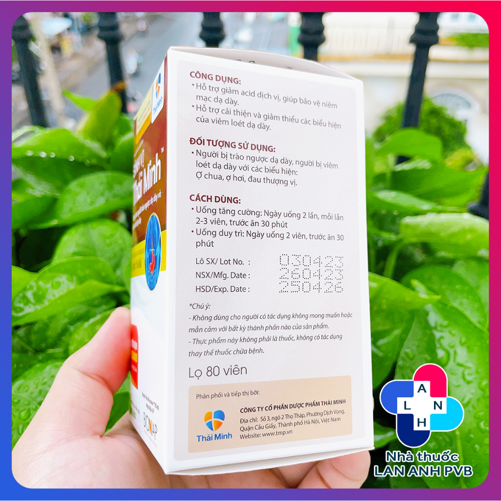 BÌNH VỊ THÁI MINH - Hỗ trợ ngăn trào ngược, lành vết loét dạ dày.