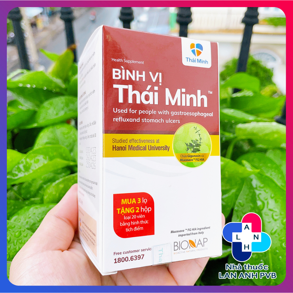 BÌNH VỊ THÁI MINH - Hỗ trợ ngăn trào ngược, lành vết loét dạ dày.