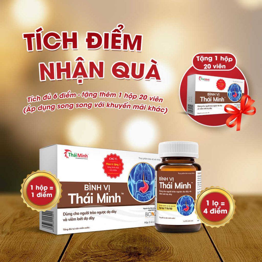 BÌNH VỊ THÁI MINH - Hỗ trợ ngăn trào ngược, lành vết loét dạ dày.