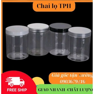 Hủ nhựa pet 50g,100g,200g,250g,500g đựng mỹ phẩm, thực phẩm, đồ khô, ngũ cốc