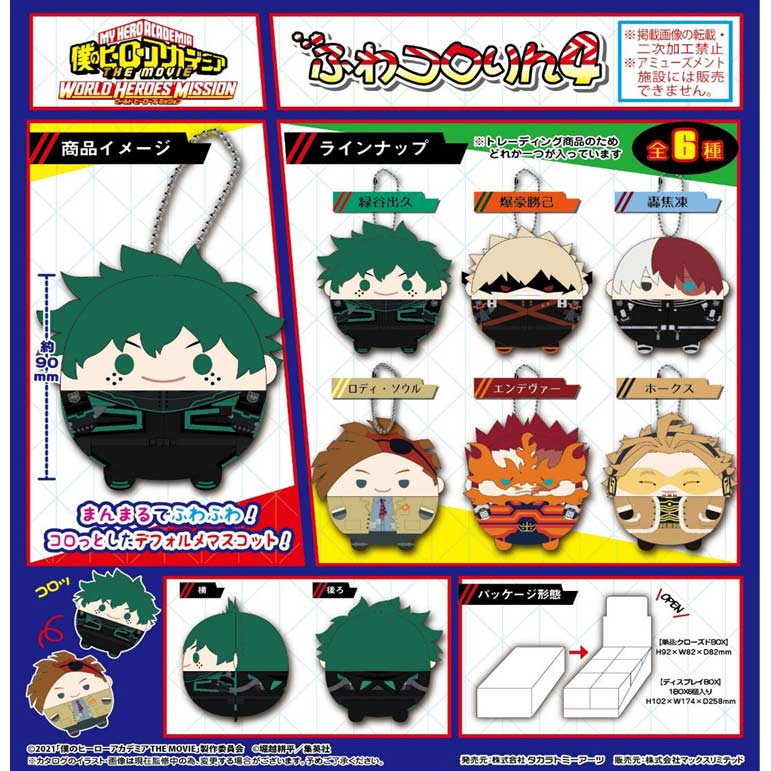 [NekochinHCM][Sẵn] Gấu bông Fuwa nhân phẩm My Hero Academia/ Học viện siêu anh hùng