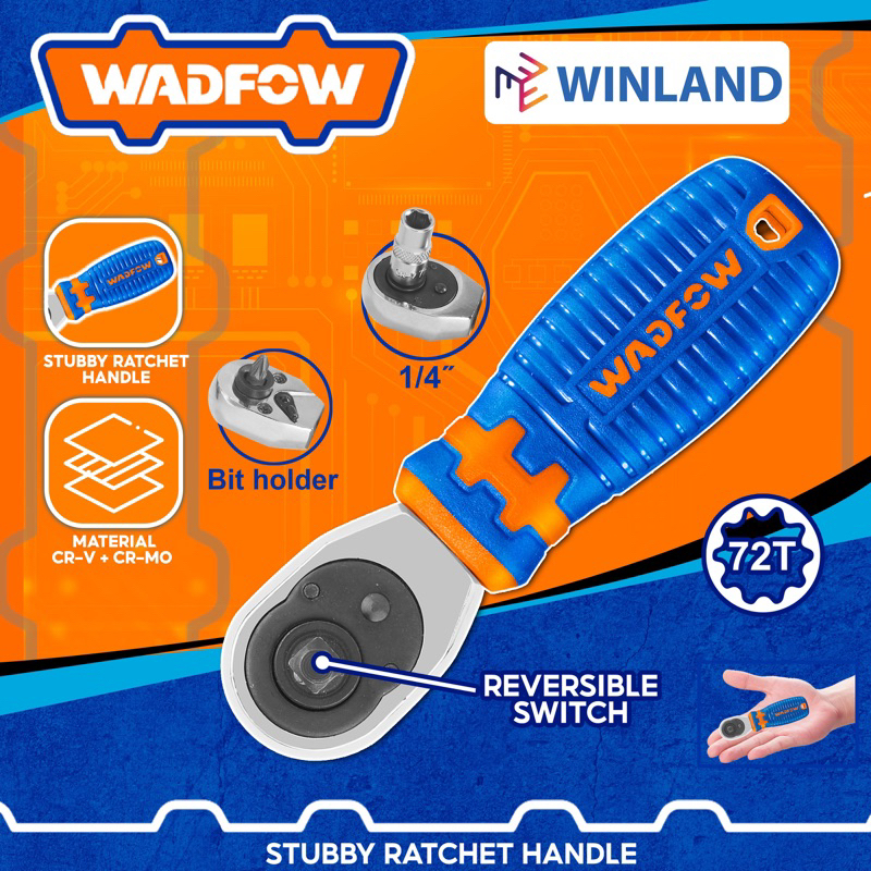 Cần siết 1/4 inch tự động 2 chiều loại mini WADFOW WRW2J14
