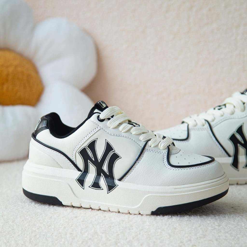 Giày MLB chunky liner NY màu đen chính hãng , giày thể thao nam nữ NY đế cao tôn dáng