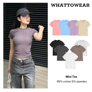 Áo MINI TEE dáng ôm vải cotton mịn mát - 9 màu - whattowear