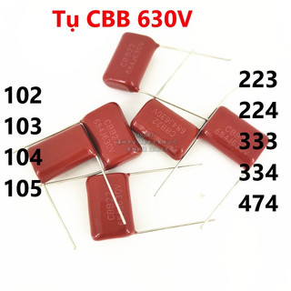 Tụ cbb 630v 102j 103j 223j 333j 104j 224j 334j 474j 105j 1uf hàng chất lượng - tụ đỏ không phân cực