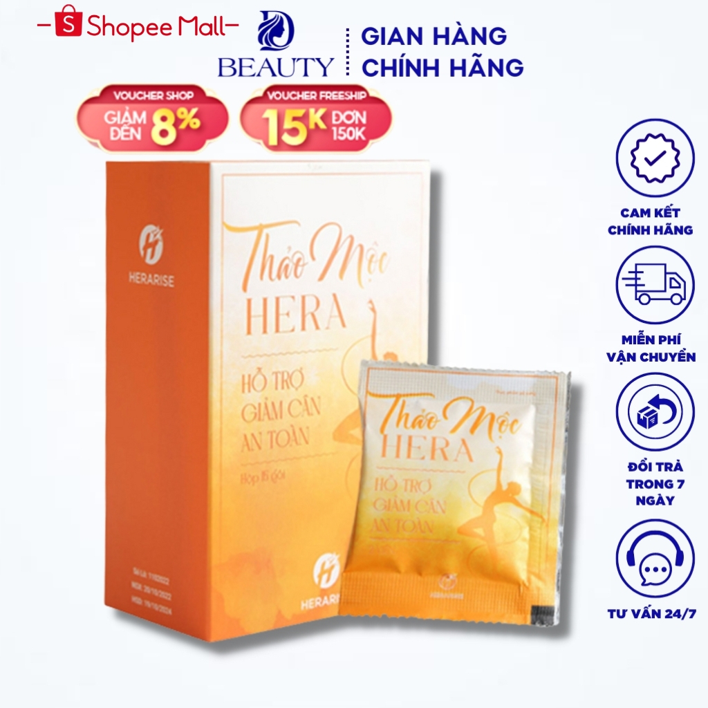 Giảm Cân Hera Plus Chính Hãng Trà Giảm Cân Nhanh Cấp Tốc an toàn hiệu quả hộp 30 viên