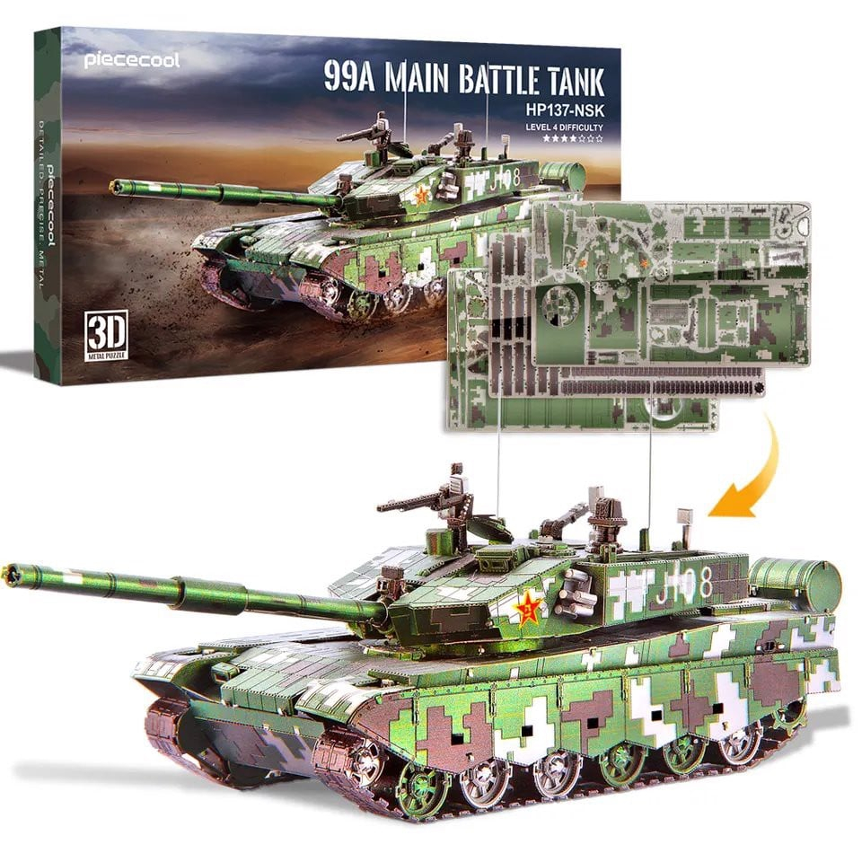 Mô Hình Kim Loại Lắp Ráp 3D Piececool Xe Tăng T-99A Main Battle Tank [chưa ráp]