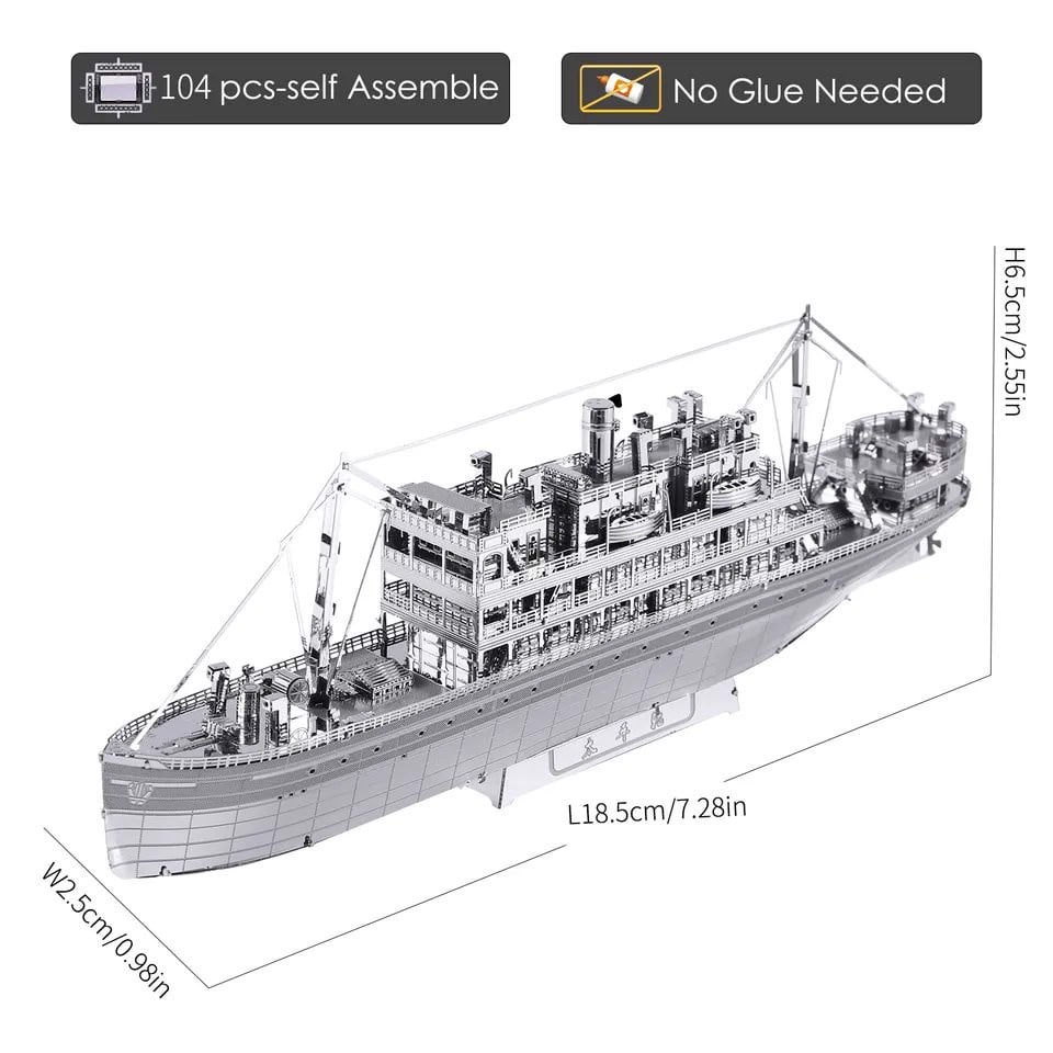 Mô Hình Kim Loại Lắp Ráp 3D Piececool Tàu Thái Bình The Crossing HP061-S