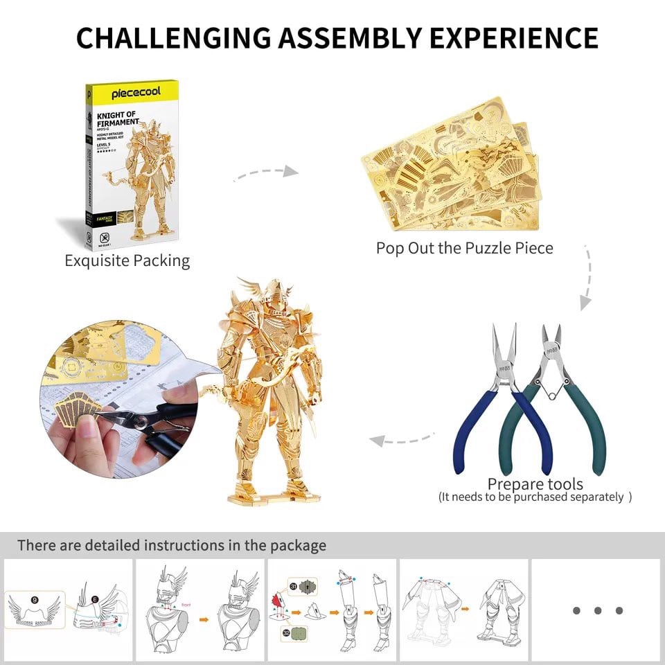 Mô Hình Kim Loại Lắp Ráp 3D Piececool Hiệp Sĩ Bầu Trời Knight Of Firmament