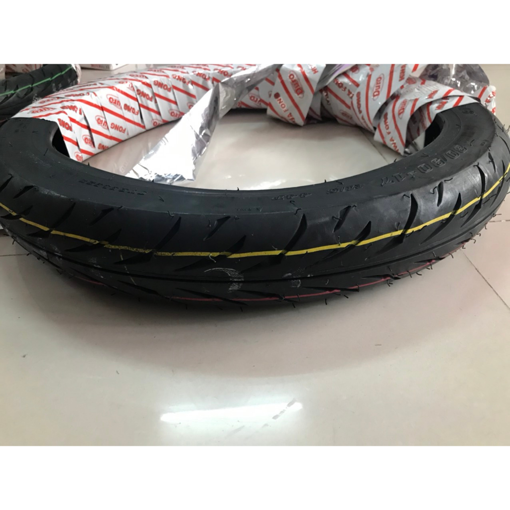 VỎ LỐP DURO THÁI CHÍNH HÃNG KHÔNG RUỘT SĂM 70+80/90-17 RÁP LÊN ZIN THEO BÁNH 1.4 VÀ 1.6 HAY 1.85*17