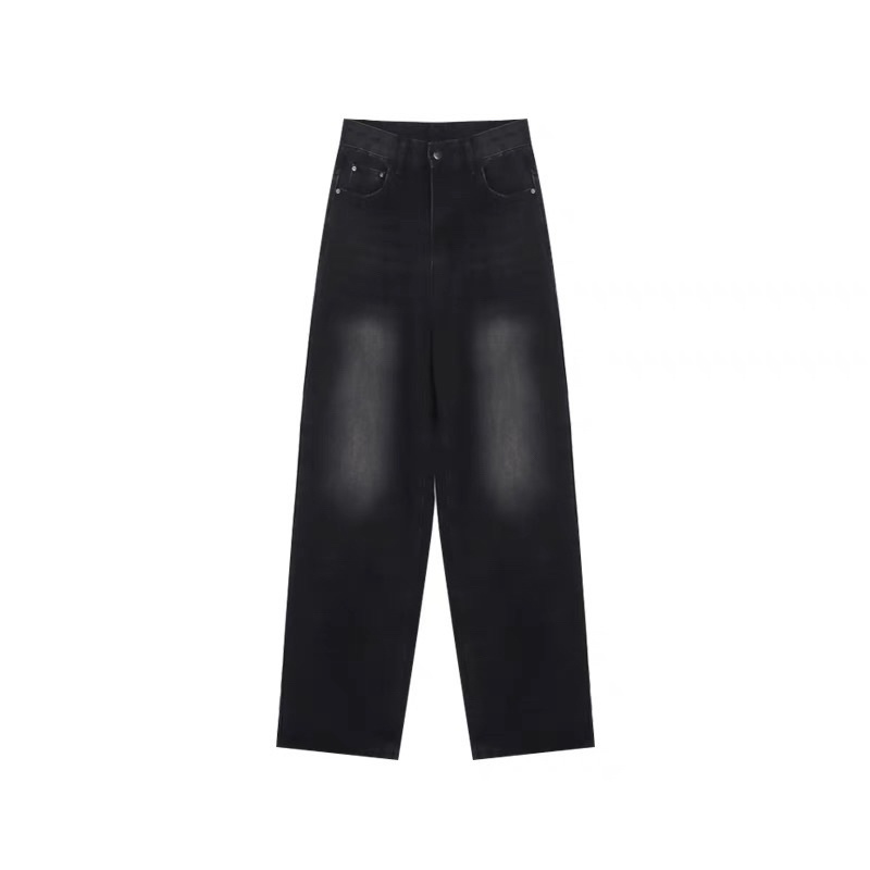 Quần jeans gơ phố lưng cao ống rộng siêu hot