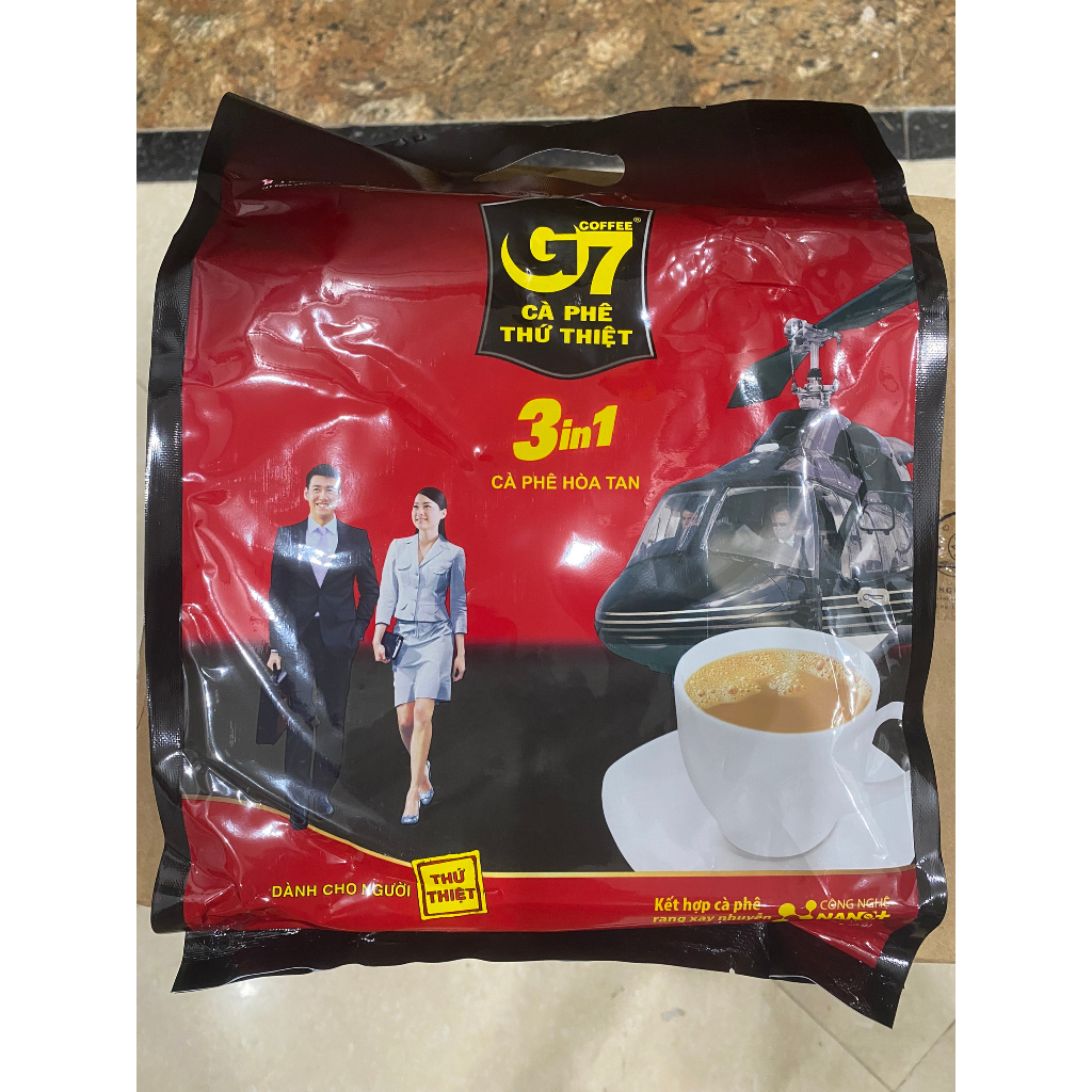 Cà Phê Sữa Hoà Tan G7 3in1_Bịch 50 Gói vuông Trung Nguyên