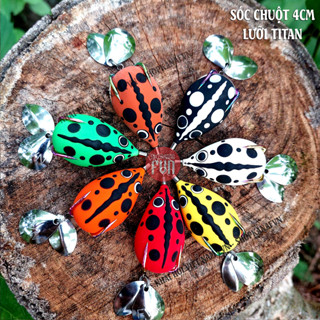 Nhái hơi Chuột Sóc lưỡi Titan 2 thìa độ, 7 màu, cao su Thái Lan xịn