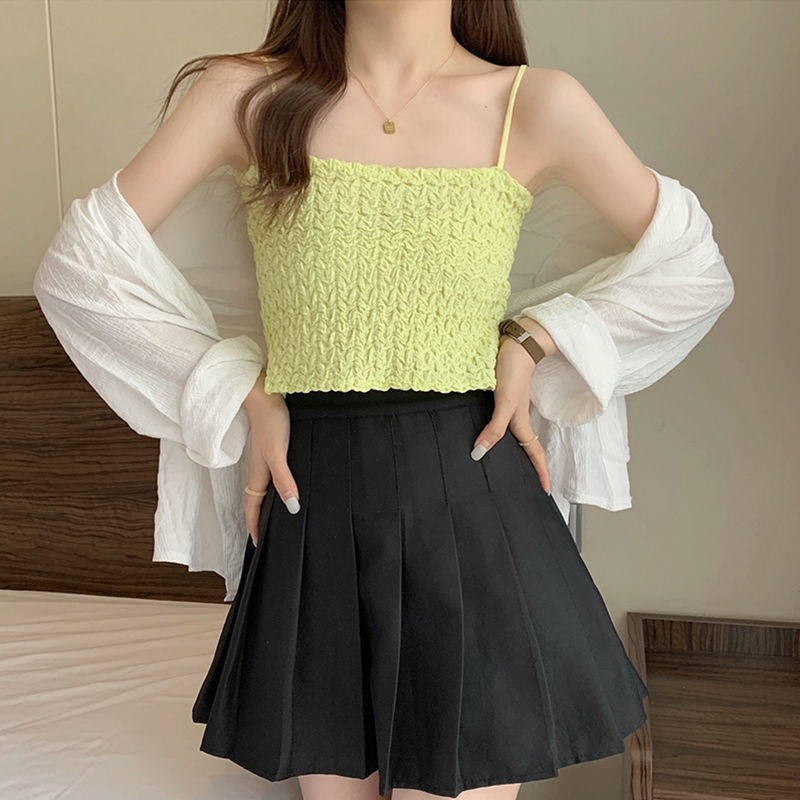 Áo Bra Hai Dây Nữ Xốp Nhún Dáng Lửng Siêu Hot 587 Hot