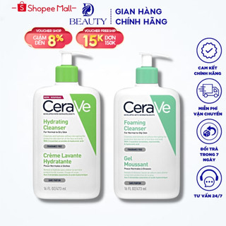 Sữa Rửa Mặt CeraVe Foaming Cleanser 236 - 473ml Chính Hãng Cho Da Dầu, Da Khô, Mụn Nhạy Cảm