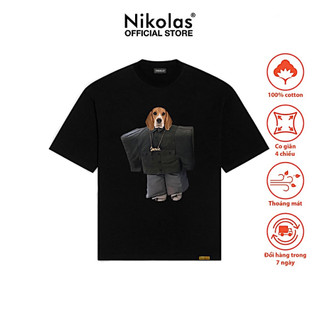 Áo thun trẻ em nikolas 100% cotton dog donna tee