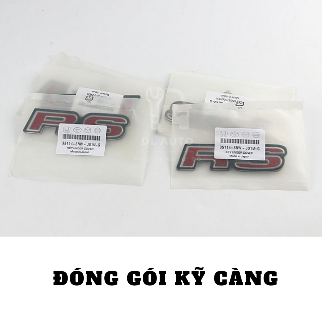 Miếng dán logo RS  trang trí cho xe hơi Honda