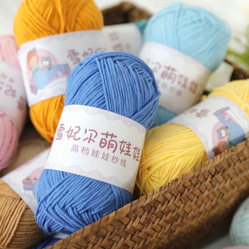 Len baby yarn cuộn 50g mềm mịn móc áo mũ cho bé màu 1 đến 47