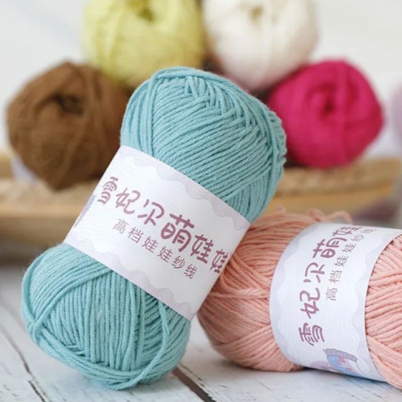 Len baby yarn cuộn 50g mềm mịn móc áo mũ cho bé màu 1 đến 47