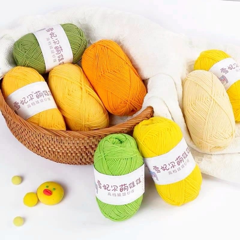 Len baby yarn cuộn 50g mềm mịn móc áo mũ cho bé màu 1 đến 47